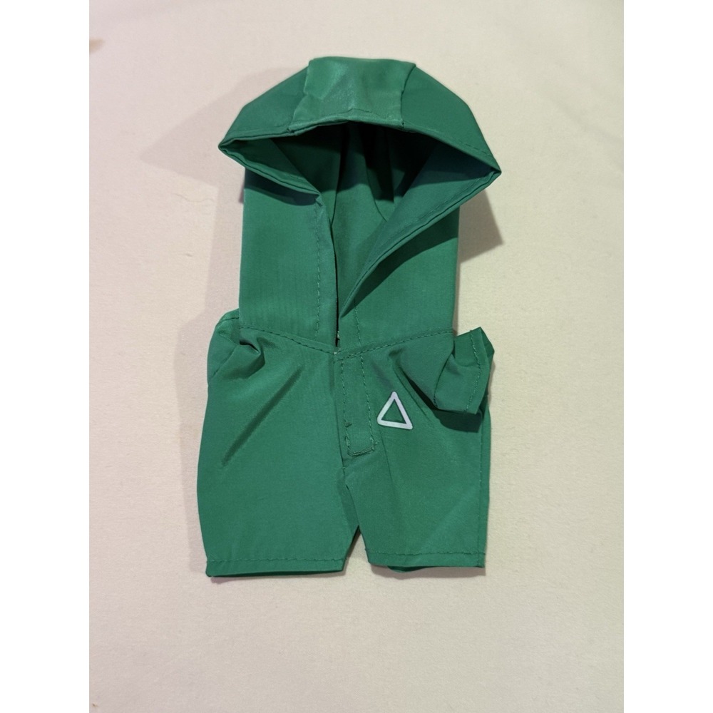 Labubu green outfit with white‎ triangle symbol Squid Game